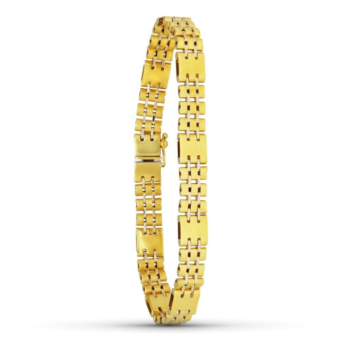 18K Pulsera Oro Amarillo Rolex Hombre 20 Cm Ancho 8 Mm