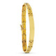 18K Pulsera Esclava Oro Amarillo Panther Caballero Longiutd 20 Cm Ancho 6 Mm