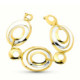 18K Pulsera Oro Bicolor Eslabones Circulos