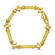 18K Pulsera Oro Amarillo Mate Y Brillo