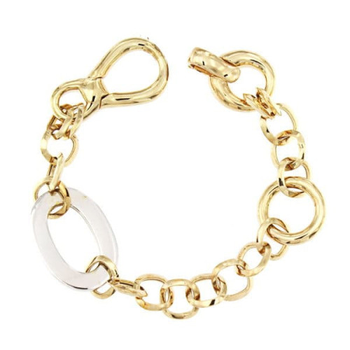 18K Pulsera Bicolor 21 Cm