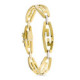 18K Pulsera Oro Bicolor Eslabones Greca Oval