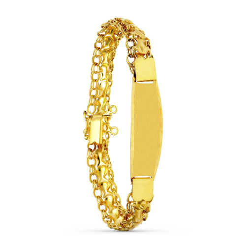 18K Pulsera Oro Amarillo Princesa Chapa