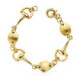 18K Pulsera Oro Amarillo Estribos 14 Mm Peso 14.75 Gr Longitud 19.5 Cm