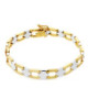 18K Pulsera Hueca Bicolor 19.5 Cm 14.05 Gr