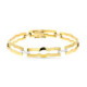 18K Pulsera Oro Bicolor Mate Y Brillo