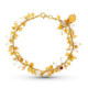 18K Pulsera Oro Amarillo Piedras De Color