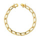 18K Pulsera Oro Amarillo Bilbao Hueca 22 Cm