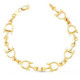 18K Pulsera Oro Amarillo Estribos En Brillo Ancho 10 Mm Largo 20 Cm