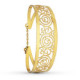 18K Pulsera Rigida Oro Amarillo Calada Motivos