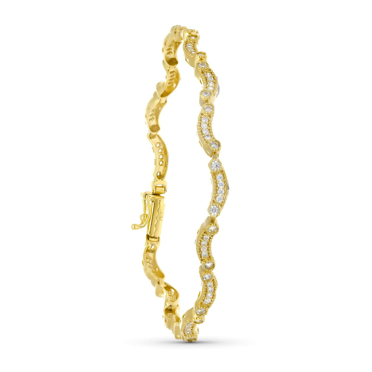 18K Pulsera Oro Amarillo Circonitas