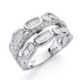 18K Sortija Oro Blanco Diamantes Talla Brillante 0.120/0.450  Qts.