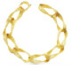 18K Pulsera Oro Amarillo Eslabones Huecos Ancho 11 Mm Largo 22 Cm