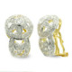 18K Pendientes Oro Bicolor Flor