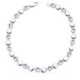 18K Pulsera Riviere Oro Blanco 16 Diamantes 0.240 Qts.  4.85 Mm G-Vs2. 18.5 Cm