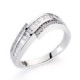 18K Sortija Oro Blanco Diamantes Talla Brillante 0.70/ 0.31  Qts.