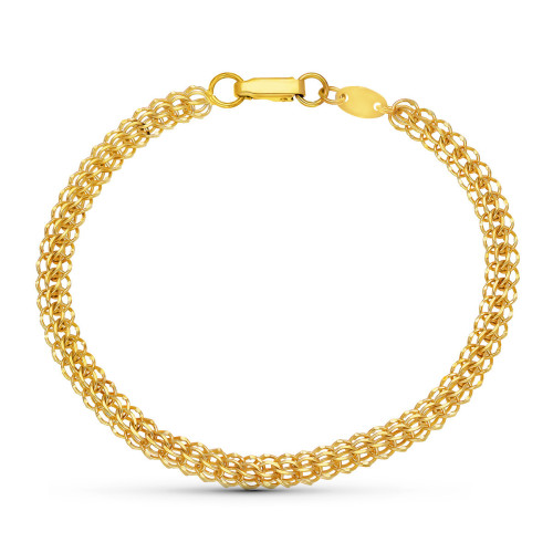 18K Pulsera Oro Amarillo Caraqueña 7.70 Gr