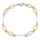 18K Pulsera Oro Bicolor Longitud Total 20 Cm