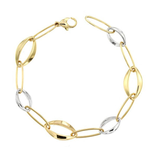 18K Pulsera Bicolor 19.5 Cm