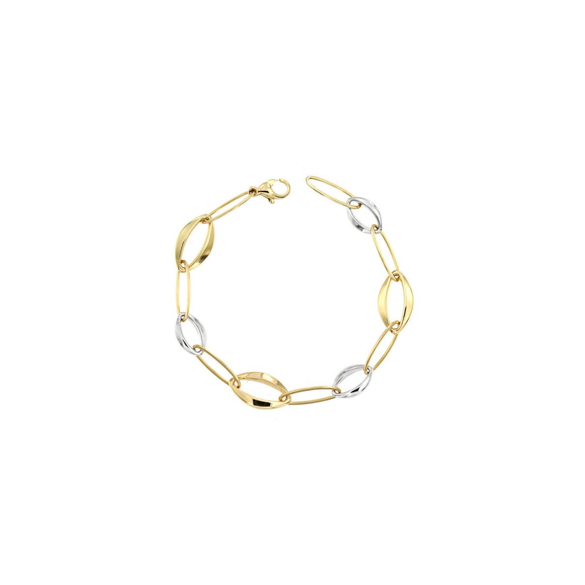 18K Pulsera Bicolor 19.5 Cm