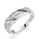 18K Sortija Oro Blanco Diamantes Talla Brillante 0.030/0.410  Qts.