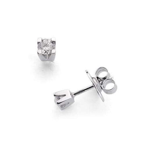 18K Pendientes 2 Diamantes 0.11 Qts. Si-H