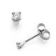 18K Pendientes Oro Blanco Diamantes Talla Brillante 0.11 Qts Si-H