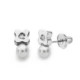 18K Pendientes Perla 3 Mm Diamantes Talla Brillante 0.012Kts