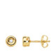 18K Pendientes Chaton Diamantes, Alta Joyeria, Pendientes 0.030 Qts. Presion. G-Vs2