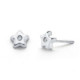 9K Pendientes Oro Blanco Diamantes 0.02Cts Tuerca Si-H