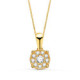 18K Colgante Oro Amarillo Con Diamantes 0.182Qts - Vs2 G. Med: 6.5Mm. Cadena 42 3Cm