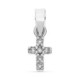 9K Colgante Cruz Diamantes Talla Brillante 0.03 Si-H Ob