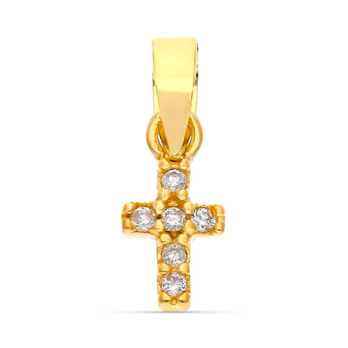 9K Colgante Oro Amarillo Diamantes 0.03 Cts 6X4 Mm