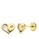 18K Pendientes Oro Amarillo Corazon Nacar 7X5.5 Mm