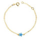 18K Pulsera Bebe Estrella Esmal.14Cm