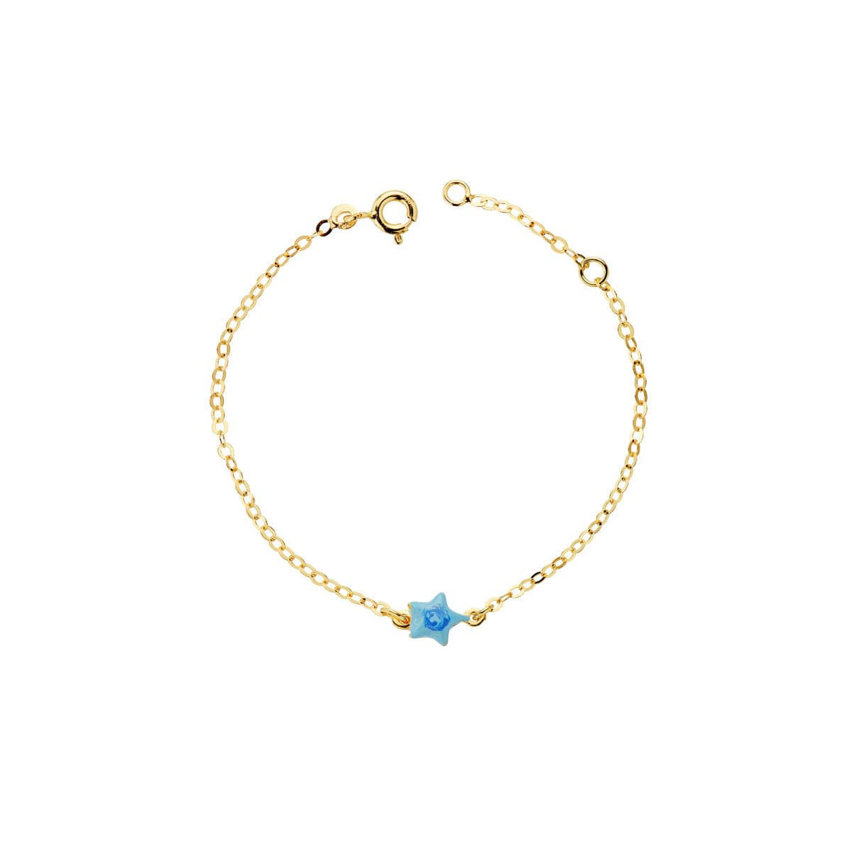 18K Pulsera Bebe Estrella Esmal.14Cm