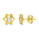 18K Pendientes Oro Amarillo Estrella Circonitas 6X6 Mm