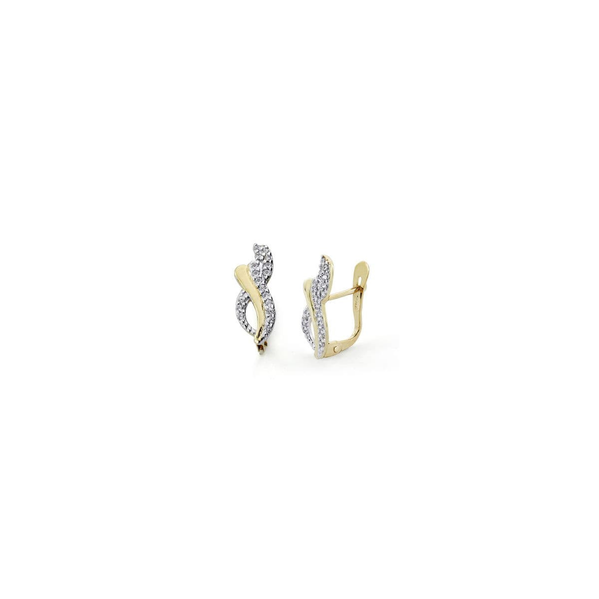 18K Pendientes Comunion Circonita 14X5 Mm