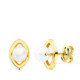 18K Pendientes Perla Rombo. 10X7 Mm