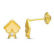 18K Pendientes Oro Amarillo Rombos 8X7 Mm