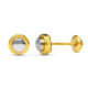 18K Pendientes Oro Bicolor Redondos 6 Mm