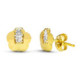 18K Pendientes Oro Amarillo Flor 6.5X6.5 Mm