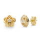 9K Pendientes Flor 7X7 Mm