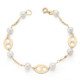 18K Pulsera Comunion Perla 5.5 Mm 17.5Cm