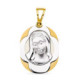 18K Medalla Oro Bicolor Virgen Niña 24X17 Mm