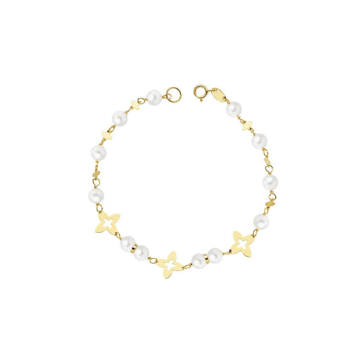 18K Pulsera Comunion Perla 5 Mm 18 Cm