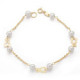 18K Pulsera Comunion Perla 5.5 Mm 17Cm