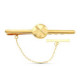 18K Aguja Clip De Corbata Oro Amarillo Golf 55X14 Mm