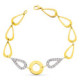 18K Pulsera Oro Bicolor Con Circonitas