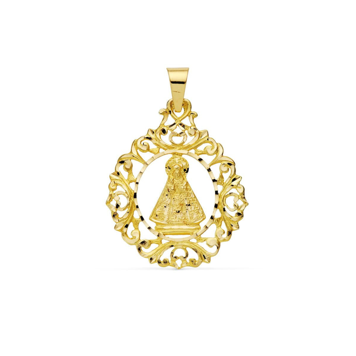 18K Medalla Virgen De La Cabeza 43X36 Mm